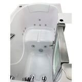 Royal 52 in. Acrylic Walk-In Whirlpool Bathtub in White with Left Door, 2-Piece Fast Fill Faucet and 2 in. Dual Drain - Super Arbor