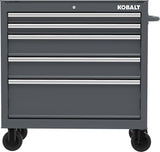 Kobalt 36-in W x 38-in H 5-Drawer Steel Rolling Tool Cabinet (Gray)