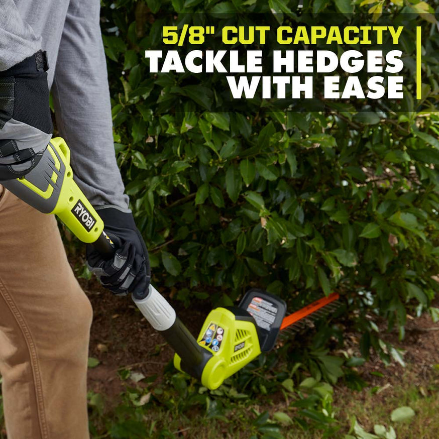 RYOBI 18 in. 40-Volt Lithium-Ion Cordless Pole Hedge Trimmer with 2.0 Ah Battery and Charger Included