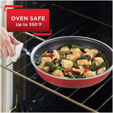 12-Piece Nonstick Titanium Cookware Set with Lids in Red