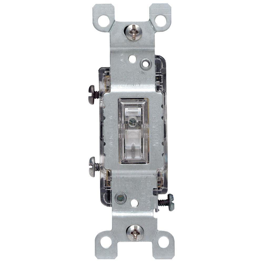 15 Amp Illuminated Toggle Switch, Clear - Super Arbor