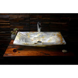 Tami Vessel Sink in White Onyx Stone