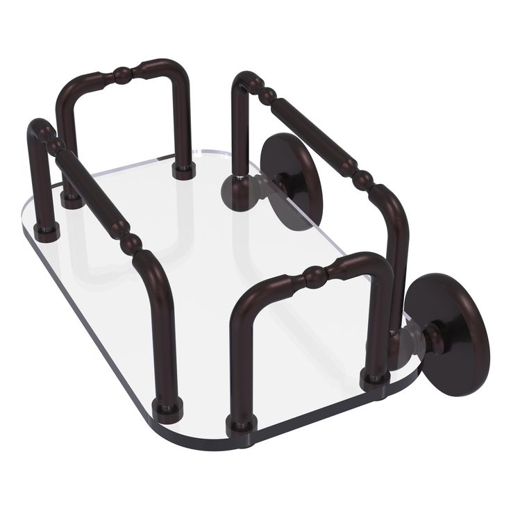 Allied Brass Skyline Wall Mounted Guest Towel Holder in Matte Black
