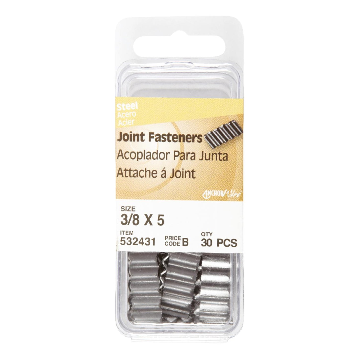 Hillman 1 in. Galvanized Steel Joint Fasteners, Joint Head (30-Pack)