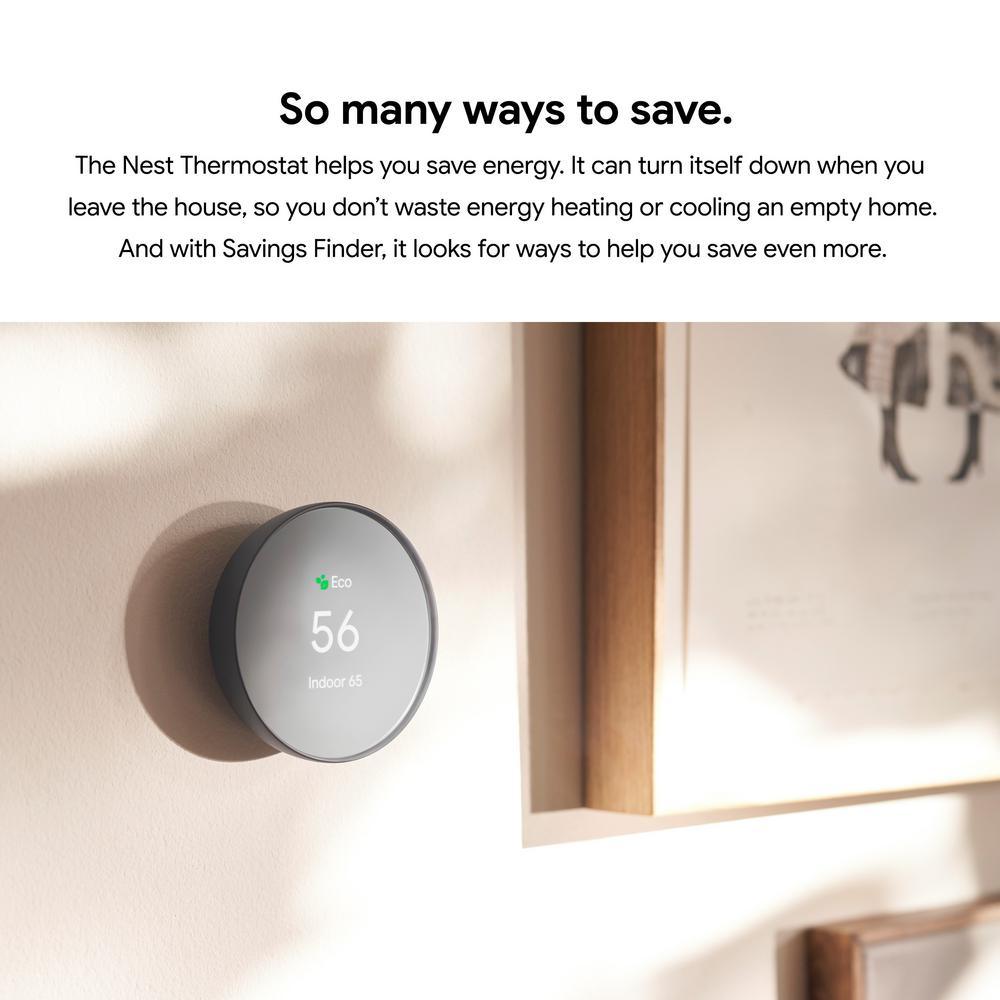 Nest Thermostat - Smart Programmable Wi-Fi Thermostat - Snow - Super Arbor
