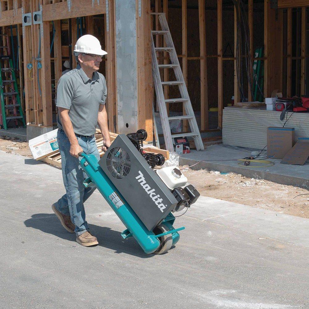 10 Gal. 5.5 HP Portable Gas-Powered Twin Stack Air Compressor - Super Arbor