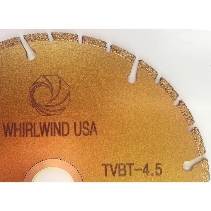 Whirlwind USA 4.5 in. 32-Teeth Segmented Diamond Blade for Dry or Wet Cutting Metal and Plastic Materials