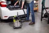 RYOBI ONE+ 18V Cordless 4.75 Gallon Wet/Dry Vacuum (Tool Only) with Hose, Crevice Tool, Floor Nozzle, and Extension Wands