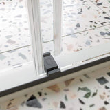 EAKYHOM 68 in. to 72 in. W x 76 in. H Sliding Frameless Shower Door in Matte Black Finish with 3/8 in. Tempered Clear Glass