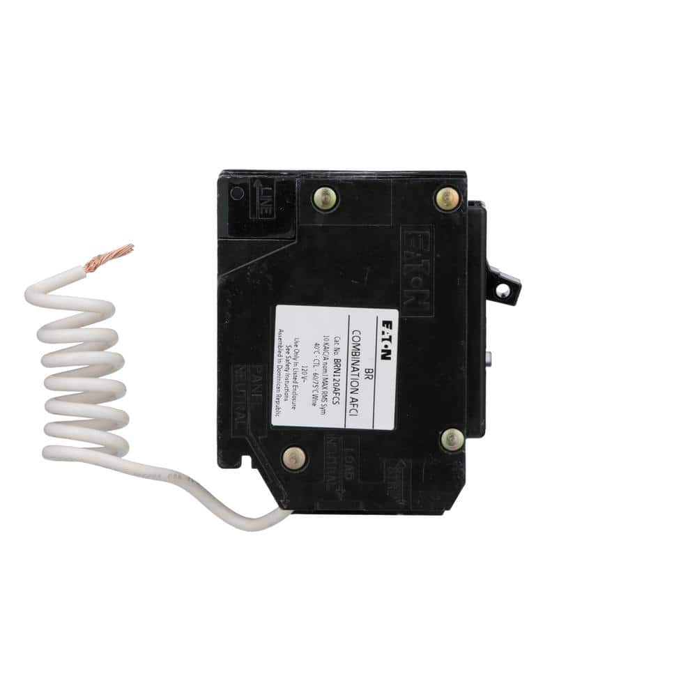 Eaton 20 Amp 120-Volt, Single-Pole AFCI Circuit Breaker Type BR Pigtail Neutral