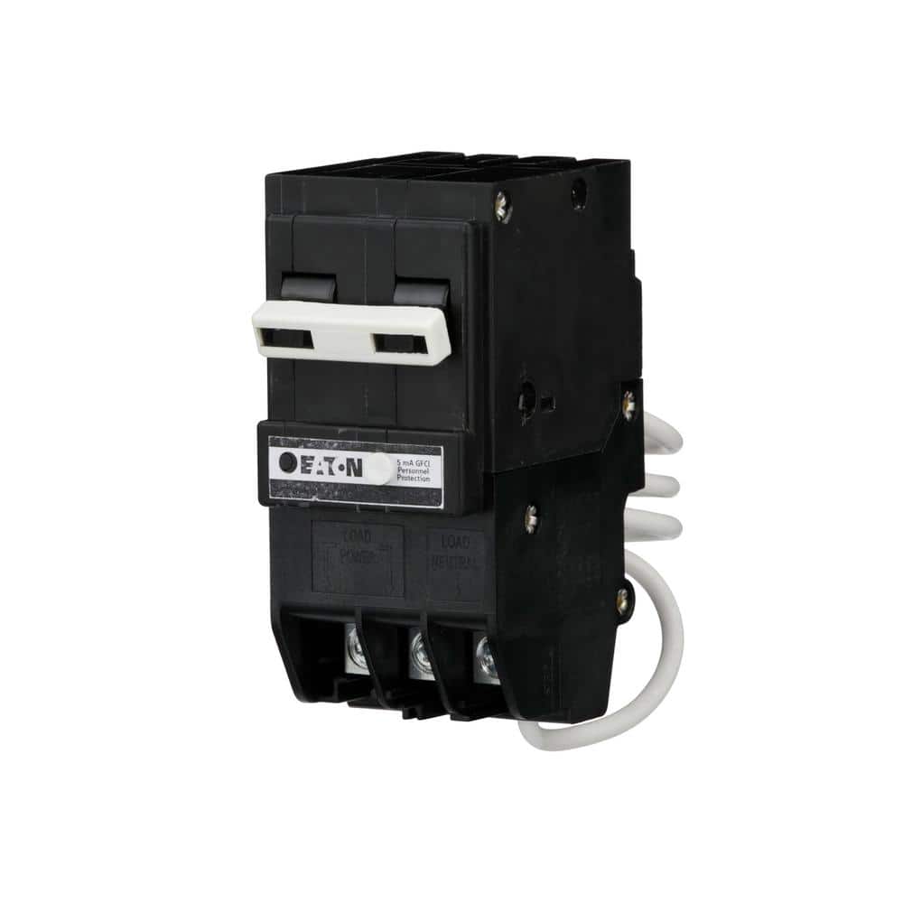 Eaton BR 50 Amp 120-Volt/240-Volt 2 in 2-Pole GFCI Circuit Breaker Pigtail Neutral