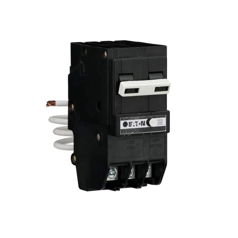 Eaton BR 50 Amp 120-Volt/240-Volt 2 in 2-Pole GFCI Circuit Breaker Pigtail Neutral
