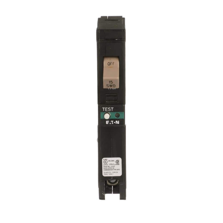 Eaton CH 15 Amp 1-Pole Combination Arc Fault Circuit Breaker with Trip Flag