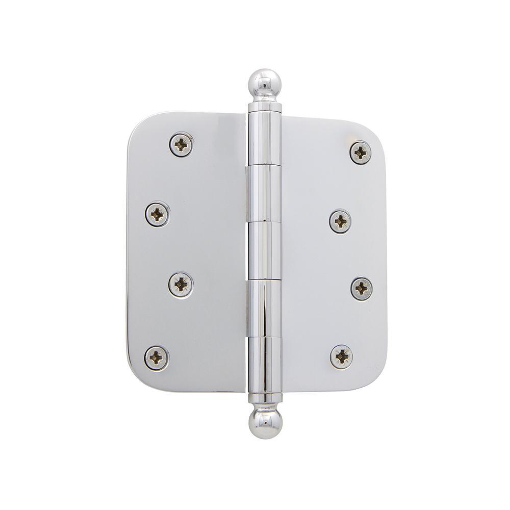 4 in. Ball Tip Residential Hinge with Square Corners in Antique Brass - Super Arbor