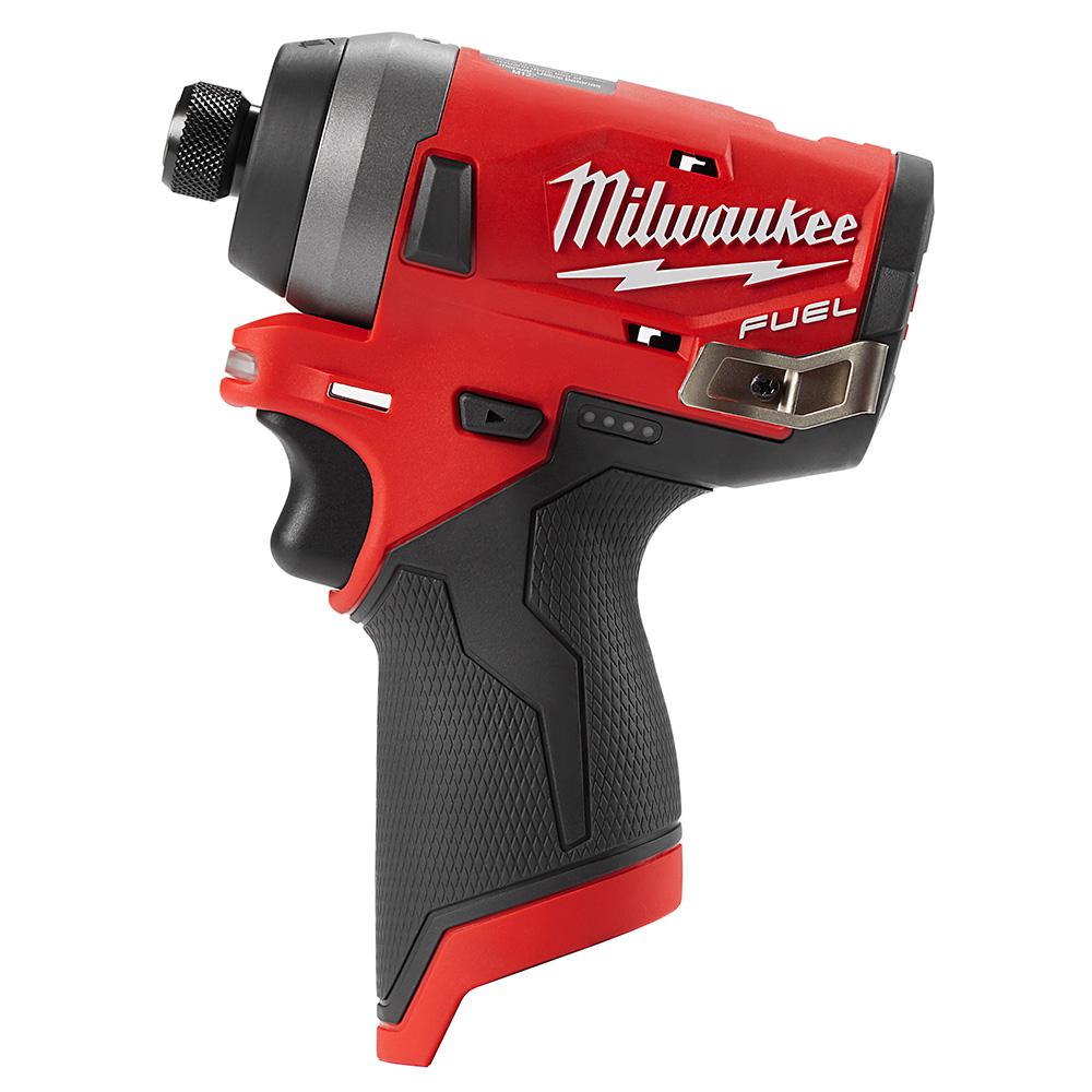 M12 FUEL 12-Volt Lithium-Ion Brushless Cordless 1/4 in. Hex Impact Driver Kit w/Two 2.0Ah Batteries, Charger&Hard Case - Super Arbor