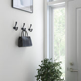 Warm Industrial 5 in. Matte Black Coat Hook - Super Arbor