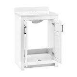 Style Selections Lowry 25-in White Single Sink Bathroom Vanity with White Acrylic Top