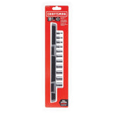 CRAFTSMAN 11-Piece Standard (SAE) 1/4-in Drive 6-Point Shallow Socket Set