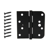 4 in. Oil Rubbed Bronze Half Square Corner and Half 5/8 in. Radius Security Door Hinge
