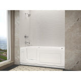 Nova Heated Step-In 5 ft. Walk-In Whirlpool Bathtub in White with Chrome Trim - Super Arbor