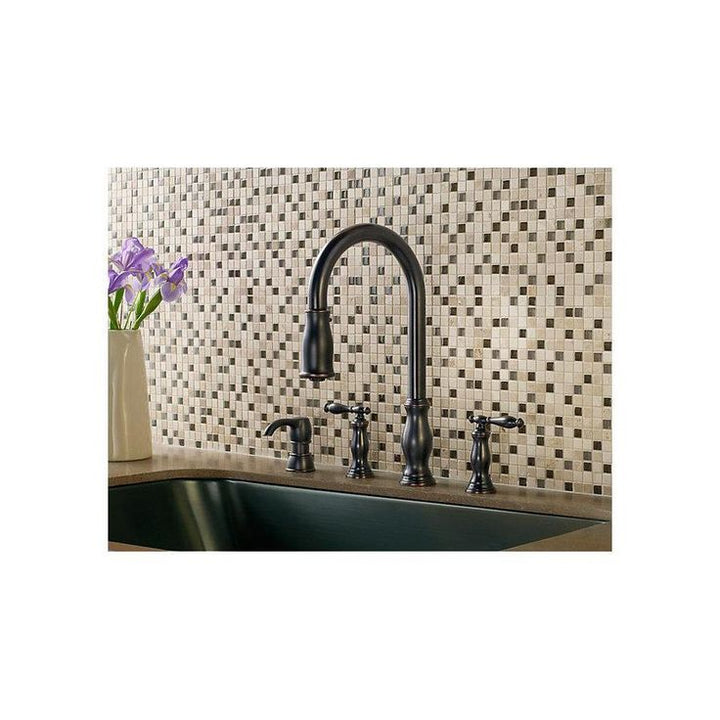 Pfister Hanover Pfister Tuscan Bronze 2-Handle Deck-Mount High-Arc Handle Kitchen Faucet