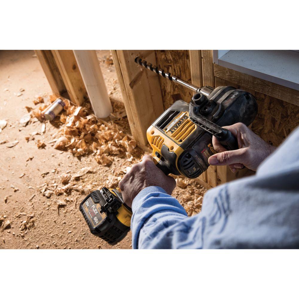 FLEXVOLT 60-Volt MAX Lithium-Ion Cordless Brushless 1/2 in. Stud and Joist Drill w/ (2) Batteries 2Ah, Charger and Bag - Super Arbor