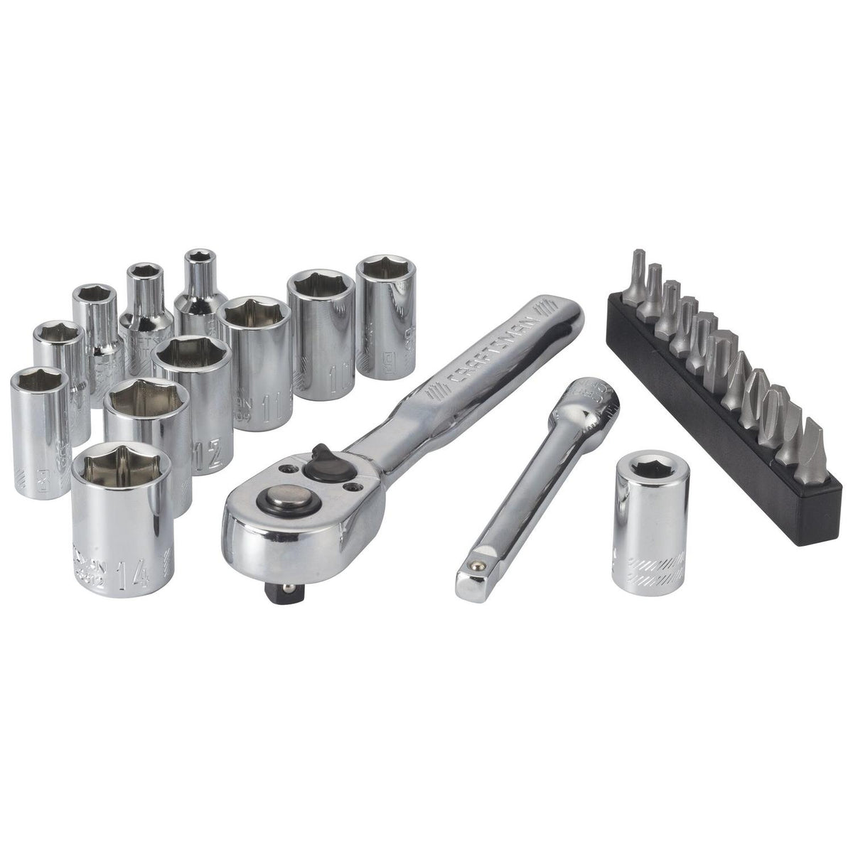 Craftsman 24 pc Metric Mechanic's Tool Set with 1/4 in. Drive and 6 Point Sockets