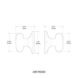 Juno Satin Nickel Passage Hall/Closet Door Knob with Microban Antimicrobial Technology - Super Arbor