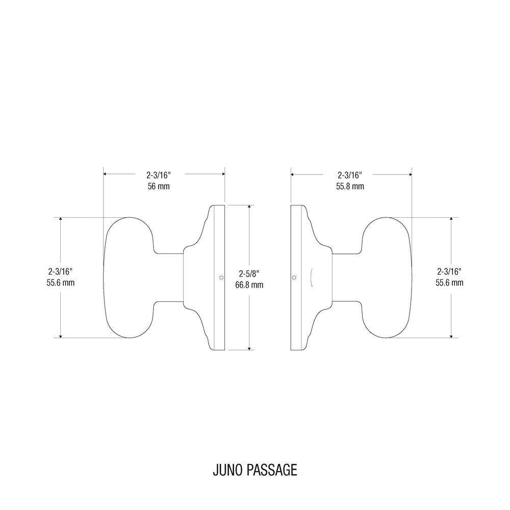 Juno Satin Nickel Passage Hall/Closet Door Knob with Microban Antimicrobial Technology - Super Arbor
