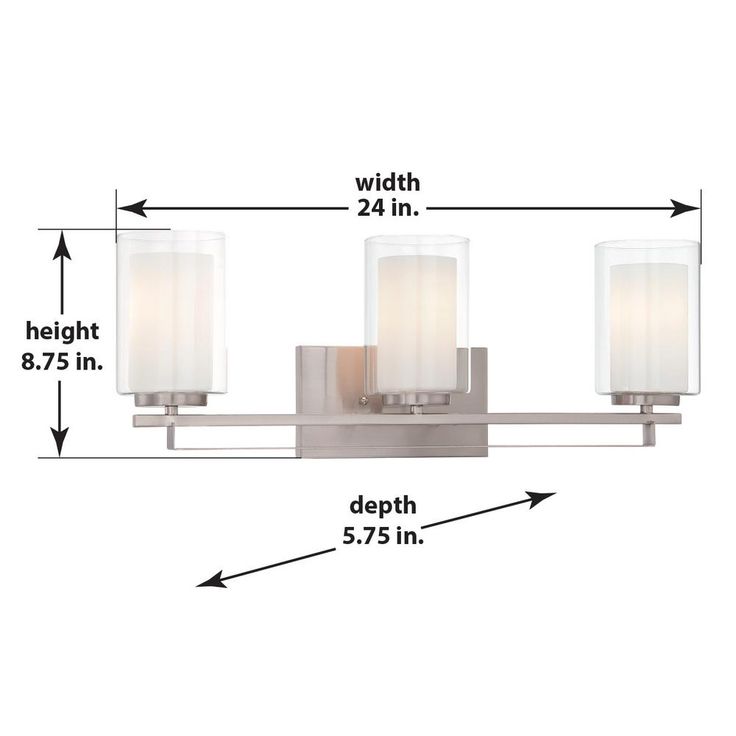 Parsons Studio 3-Light Brushed Nickel Bath Light