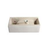 Elanti Wall-Mounted Left-Facing Rectangle Bathroom Sink in White
