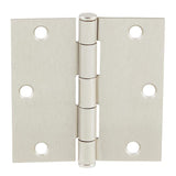 3-1/2 in. Square Corner Satin Nickel Door Hinge Value Pack (48-Pack)