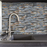 CUH Self-Adhesive Vinyl Flooring Tiles Waterproof Peel and Stick Tiles Wall Stickers for Home Decor,Gray Wood Grain