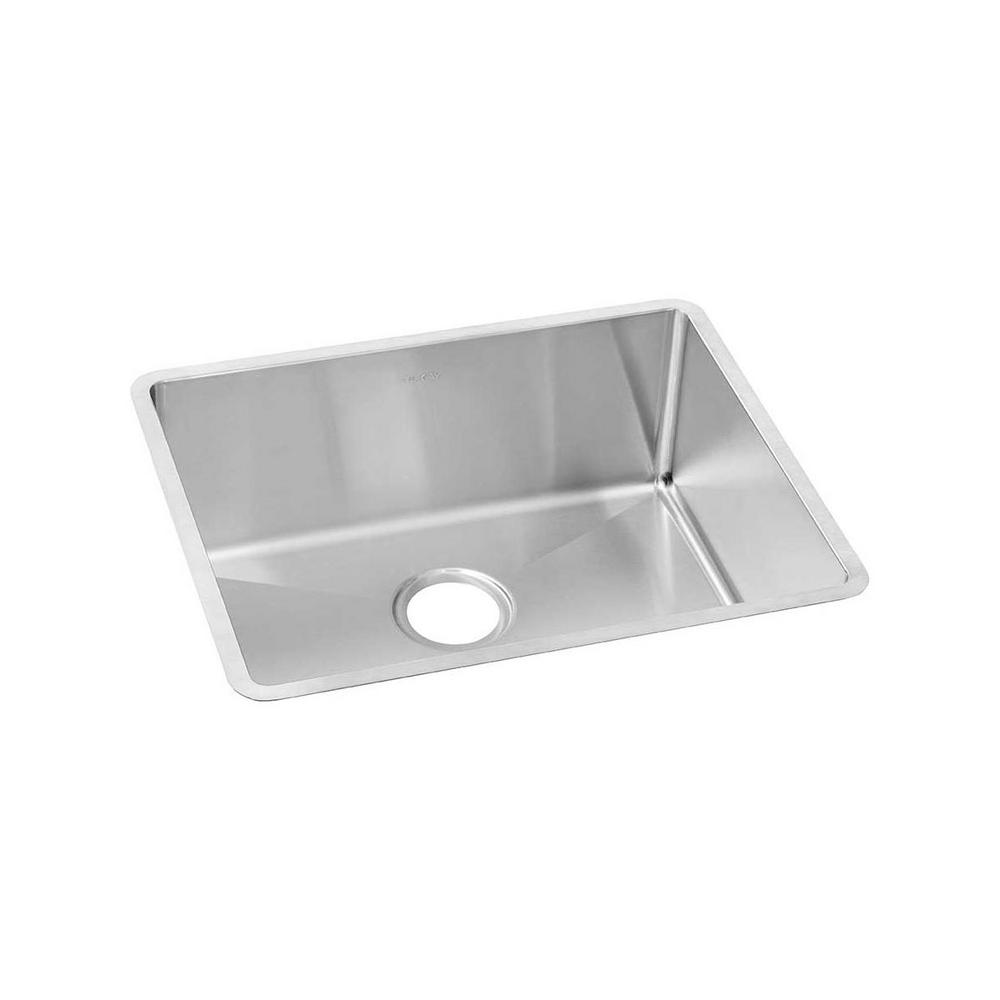 Crosstown Undermount Stainless Steel 32 in. Single Bowl Kitchen Sink with Center Drain