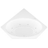 Mali 5 ft. Acrylic Corner Drop-in Whirlpool Air Bathtub in White - Super Arbor
