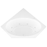 Mali 5 ft. Acrylic Corner Drop-in Whirlpool Air Bathtub in White - Super Arbor