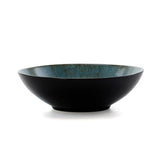 Floral Accents 16-Piece Bohemian Blue Stoneware Dinnerware Set (Service for 4)