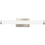 Contemporary Cylinder 2-Light Brushed Nickel 3K LED Vanity Light