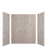 Expressions 48 in. x 48 in. x 96 in. 4-Piece Easy Up Adhesive Alcove Shower Wall Surround in Bianca - Super Arbor