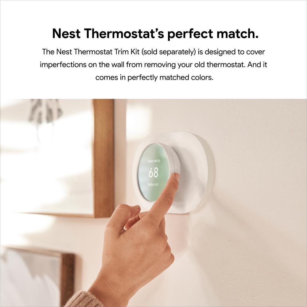 Nest Thermostat - Smart Programmable Wi-Fi Thermostat - Snow - Super Arbor