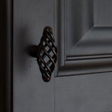 2 in. Long Rustic Bronze Oval Birdcage Cabinet Knobs (10-Pack) - Super Arbor