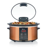 6 Qt. Copper Electric Digital Slow Cooker