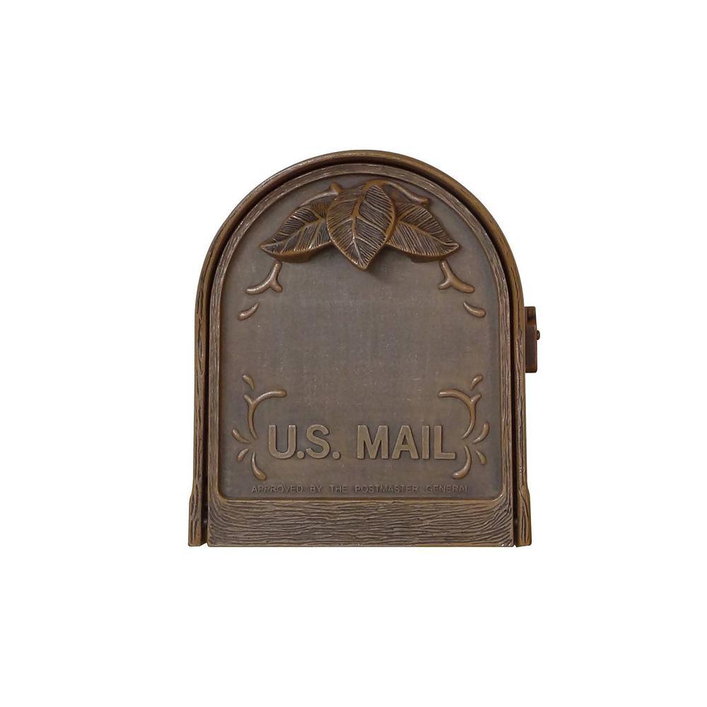 Floral Copper Post Mount Mailbox - Super Arbor