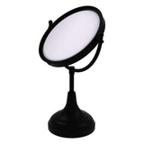 Allied Brass 8-in x 15-in Matte Gray Double-Sided Magnifying Countertop Vanity Mirror