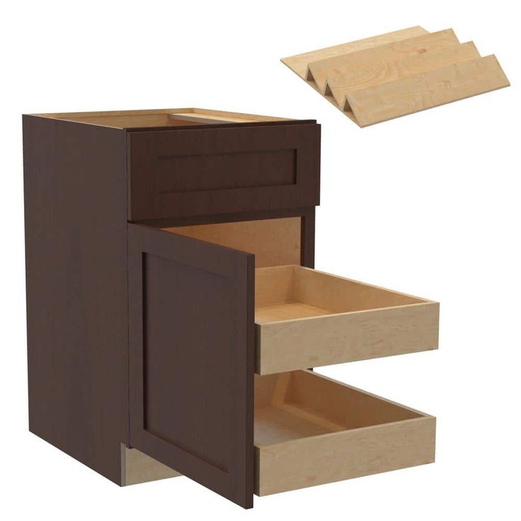 Home Decorators Collection Newport 15 in. W x 24 in. D x 34.5 in. H Assembled Plywood Base Kitchen Cabinet in Manganite with 2ROT Spice Soft Cls LH