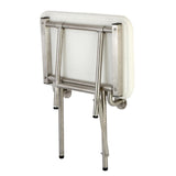 Adascape 22 in. x 16 in. WallMounted Fold Down Shower Seat in Brushed Stainless Steel ADA Compliant - Super Arbor