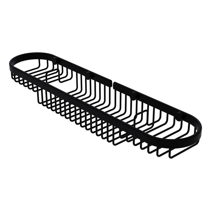 Allied Brass Oval Combination Shower Basket in Matte Black