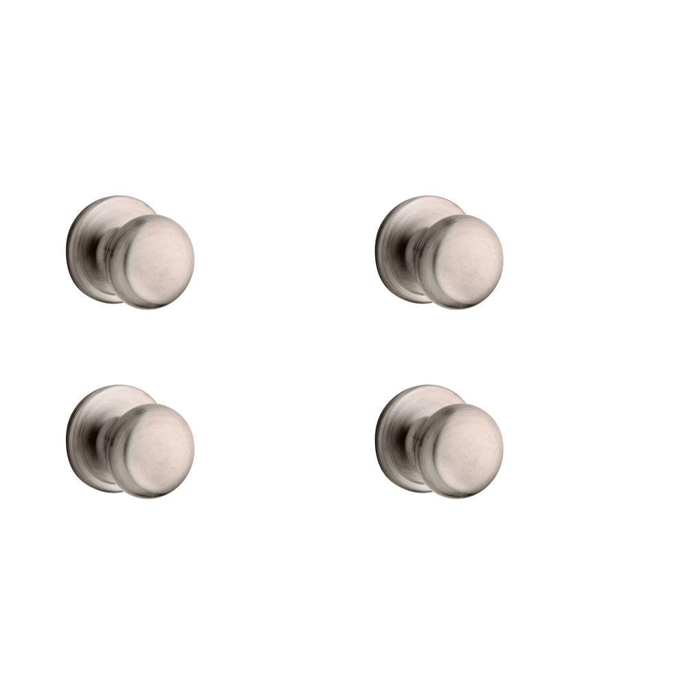 Juno Satin Nickel Passage Hall/Closet Door Knob with Microban Antimicrobial Technology - Super Arbor