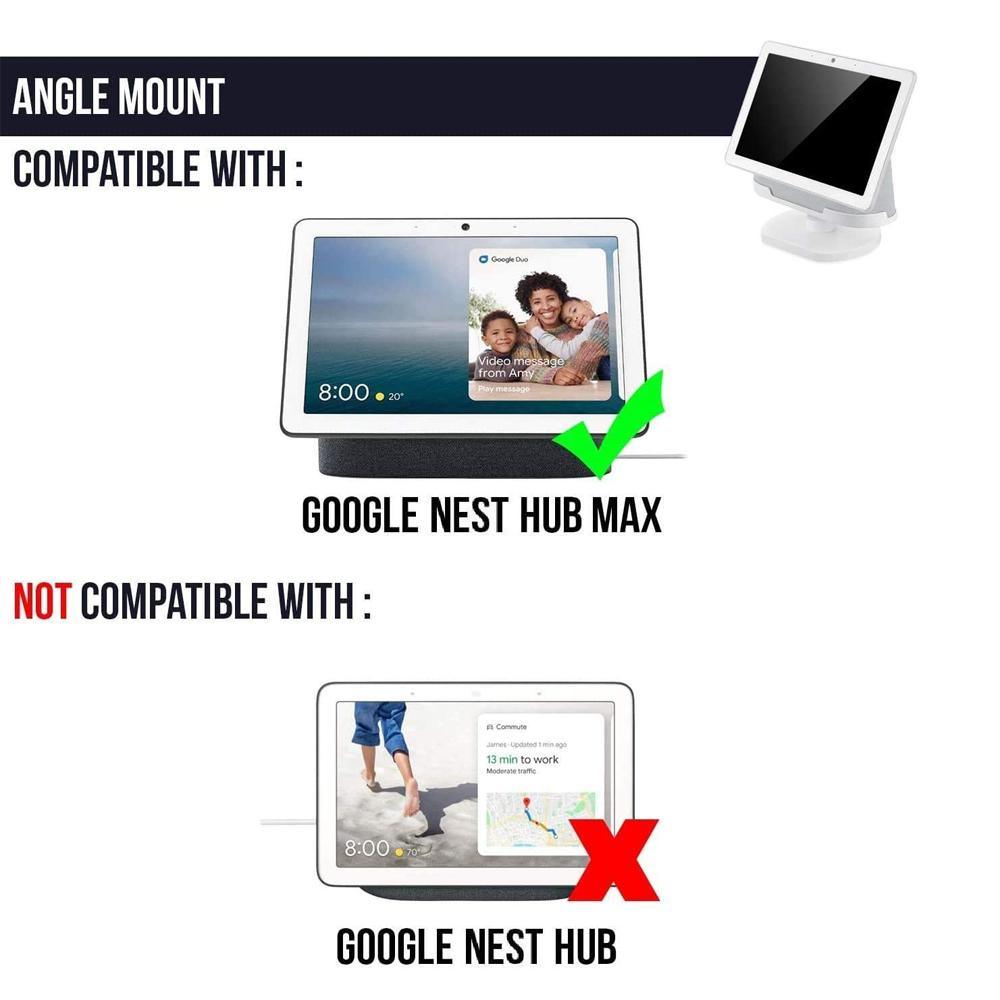 Official Made for Google Wasserstein Adjustable Stand Compatible with Google Nest Hub Max in Charcoal - Super Arbor