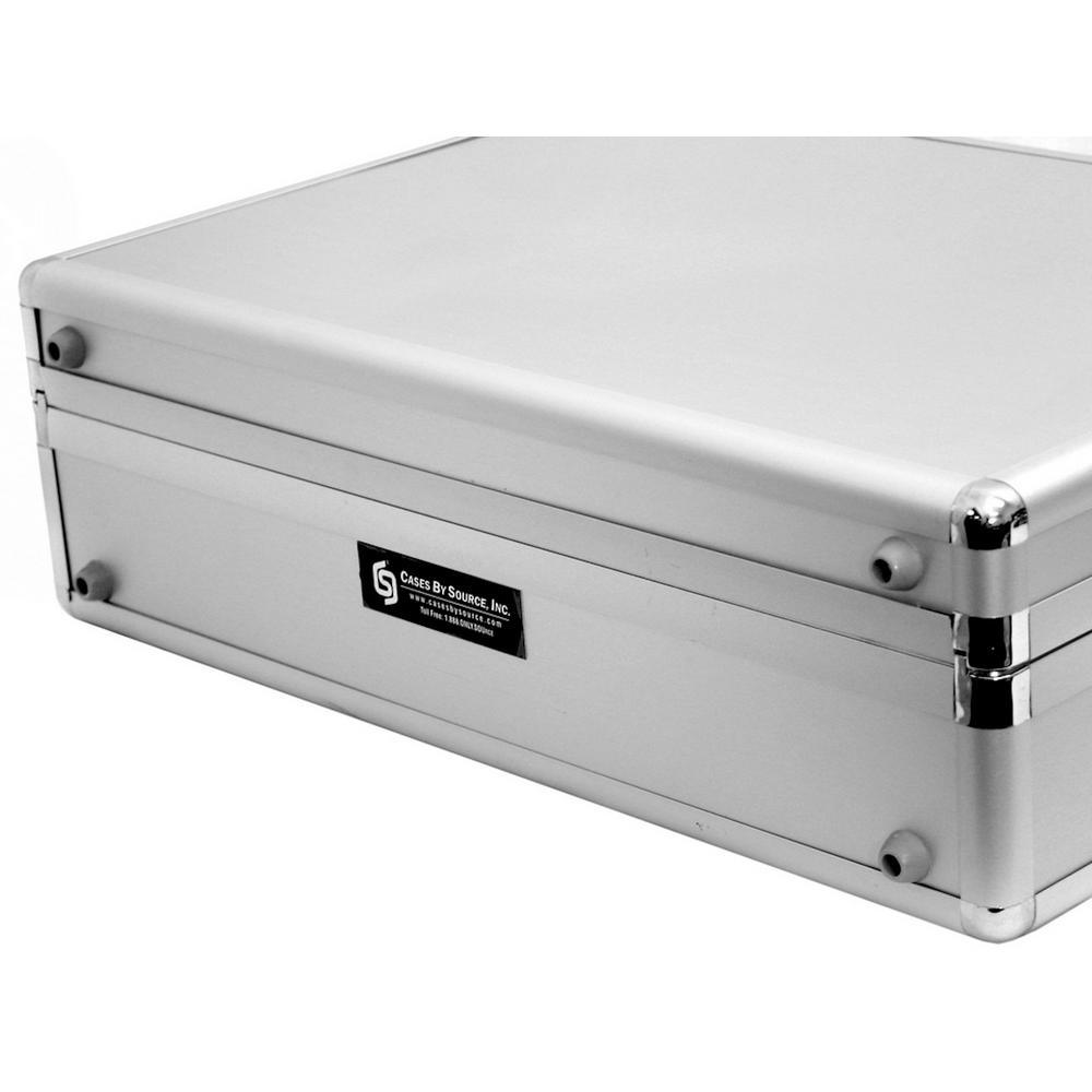 15 in. Smooth Aluminum Tool Case with Foam in Silver - Super Arbor
